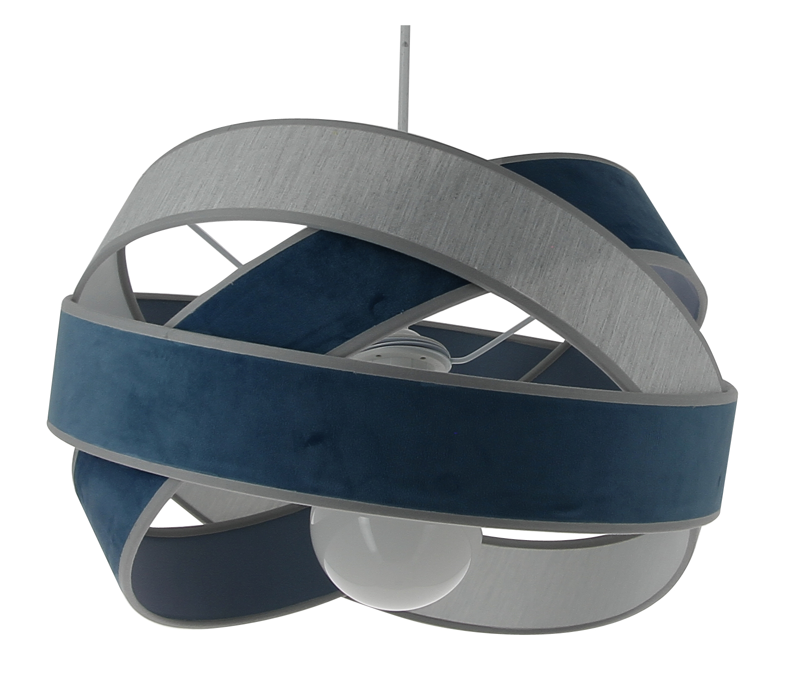 Suspension Bijou Velvet Bleue et Grise