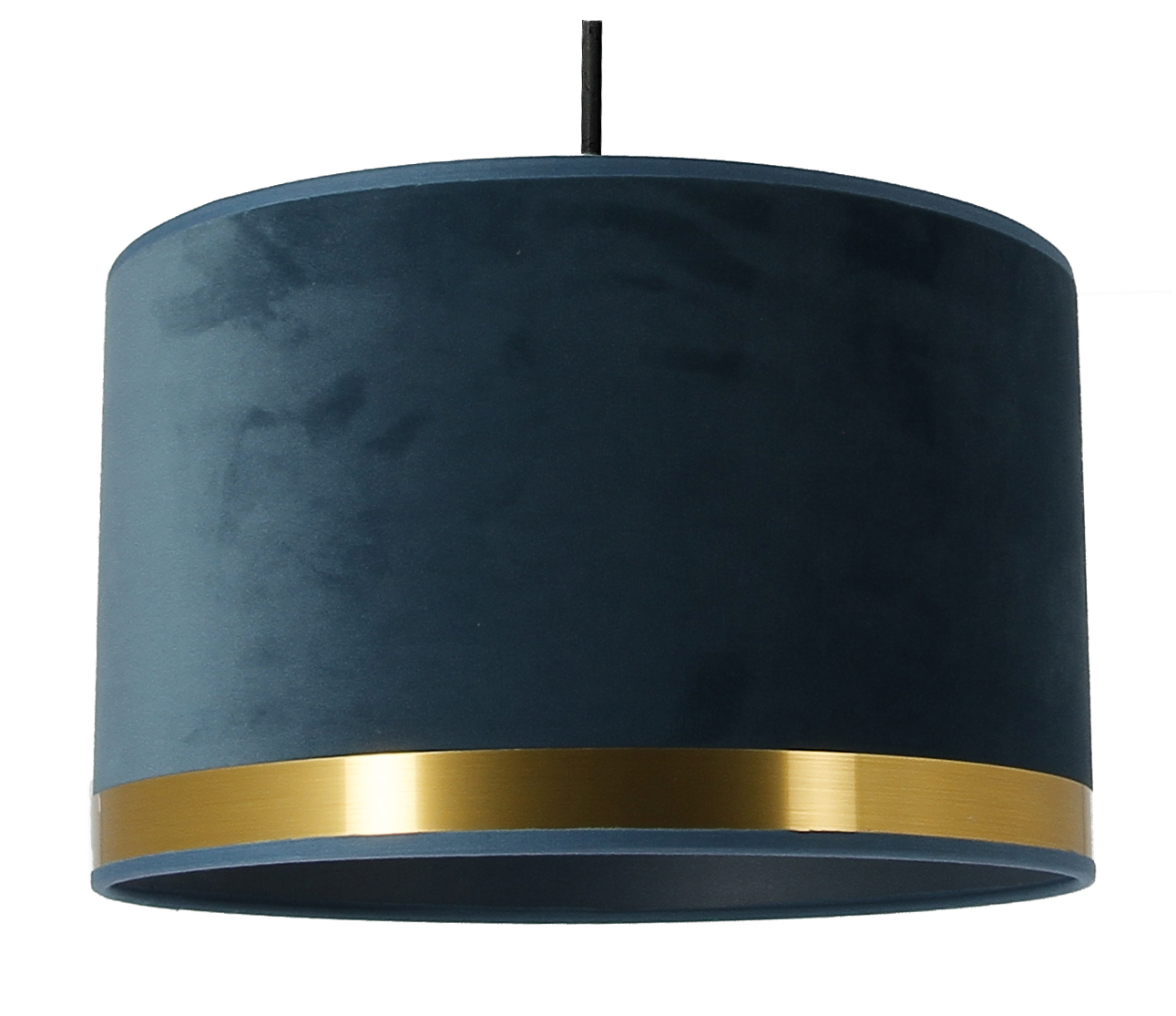 Suspension Art Deco bleu/laiton
