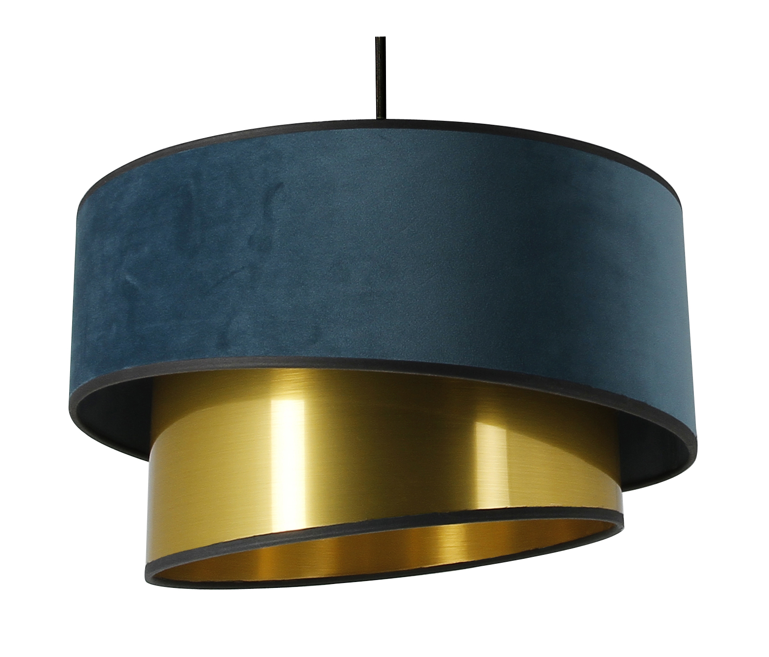 Suspension cylindre Ionos Velours et laiton