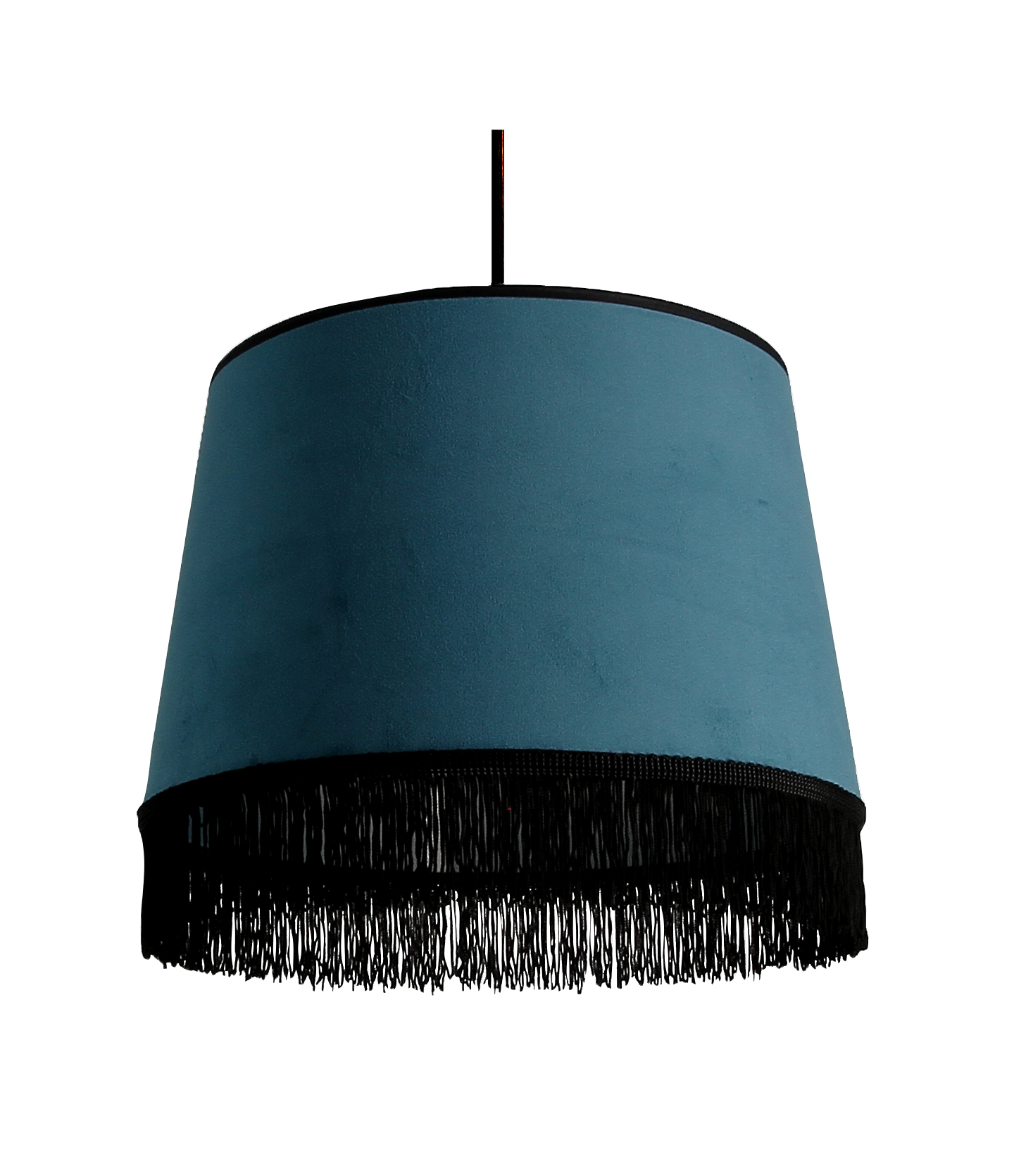 Suspension tambour Joséphine bleu paon