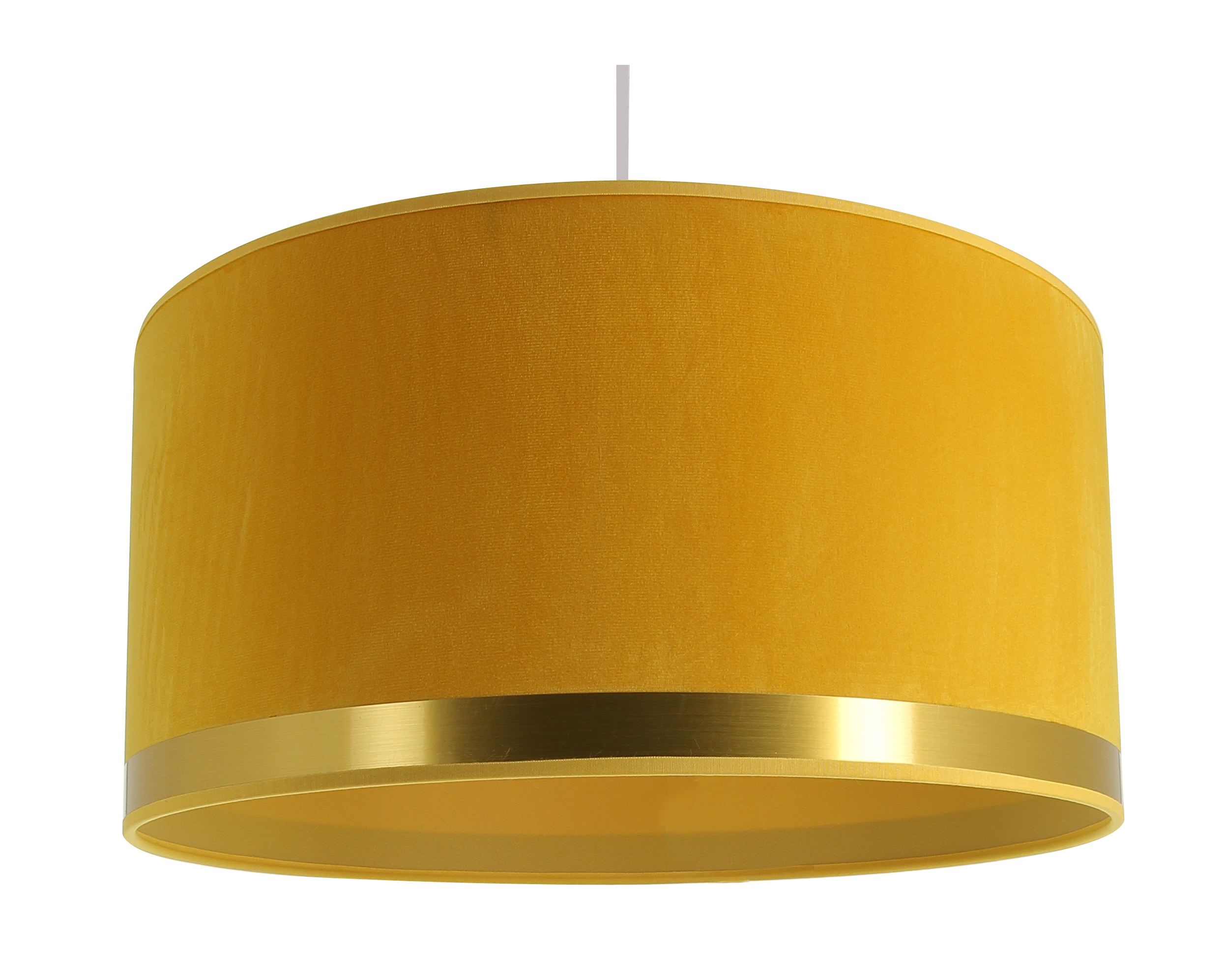 Suspension Cylindre Art Déco jaune Ø 39 cm