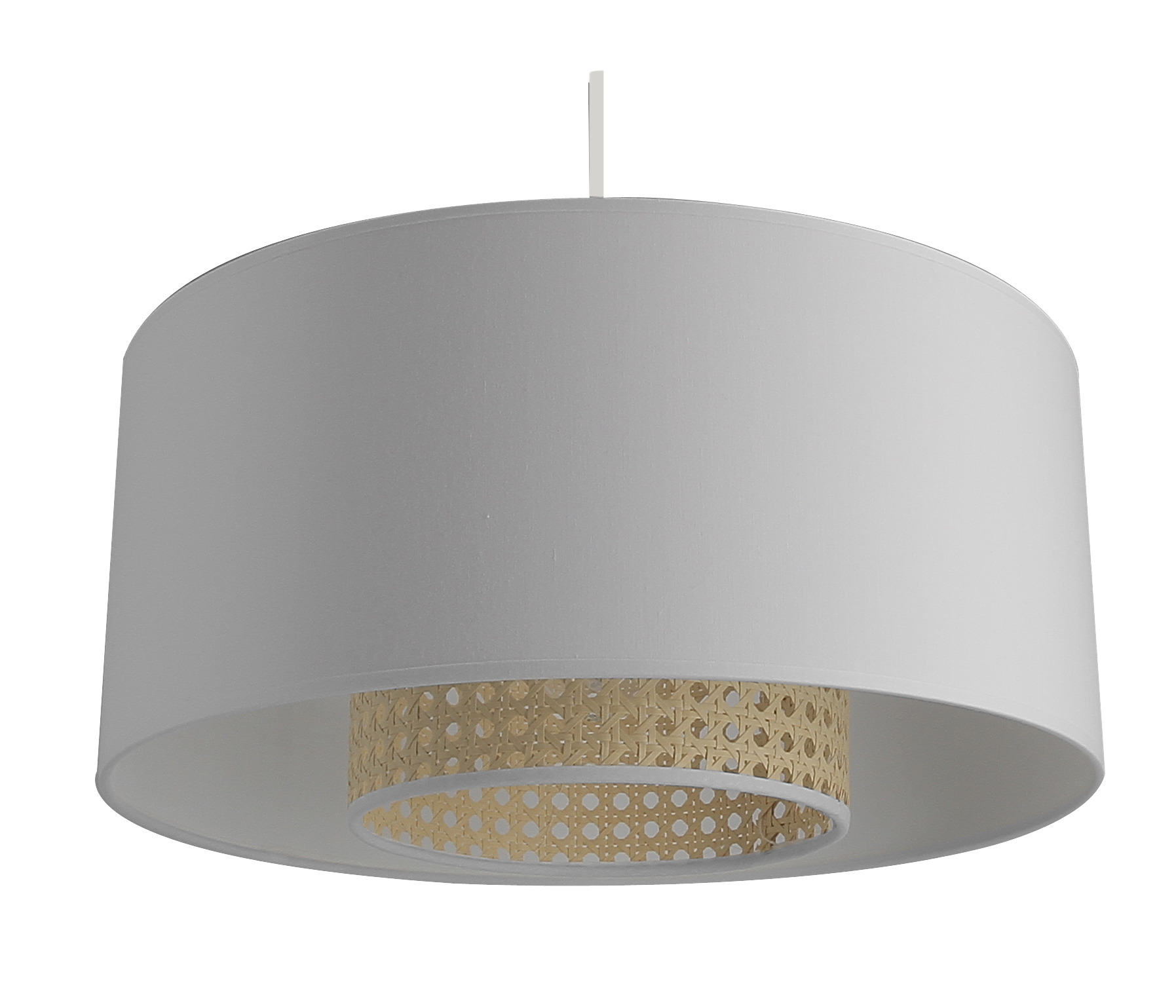 Suspension double cylindre Havana blanche
