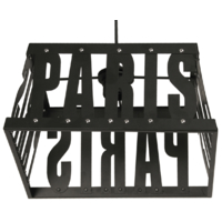 Suspension Métal Paris Noire