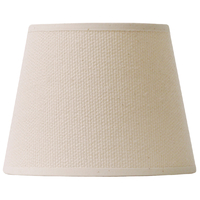 Abat-jour forme américaine Jute Ivoire à pinces diamètre 14 cm