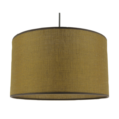 Suspension cylindre tissu Barbara Jaune moutarde