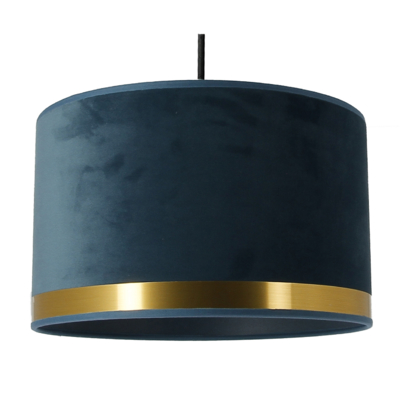 Suspension Art Deco bleu/laiton