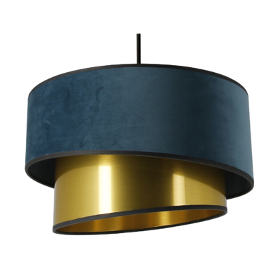 Suspension cylindre Ionos Velours et laiton