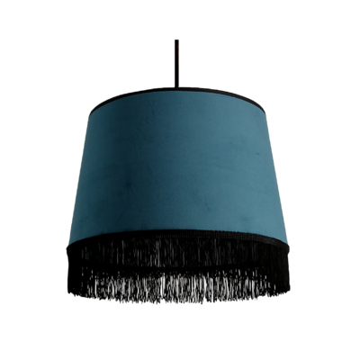 Suspension tambour Joséphine bleu paon