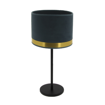 Lampe Max Art Déco Bleue / Laiton