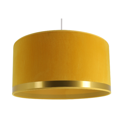 Suspension Cylindre Art Déco jaune Ø 39 cm