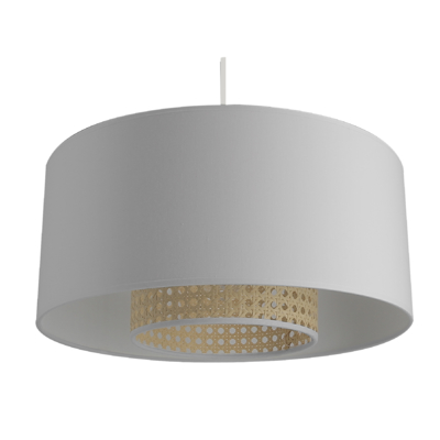 Suspension double cylindre Havana blanche