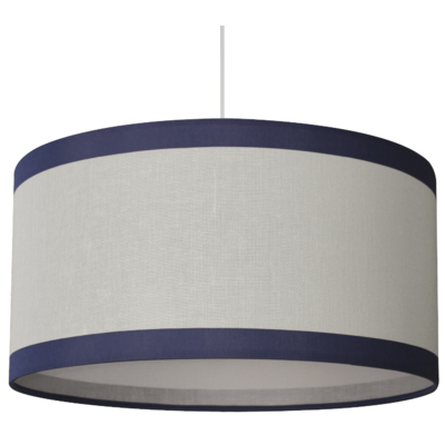 suspension cylindre linette naturel et bleu denim